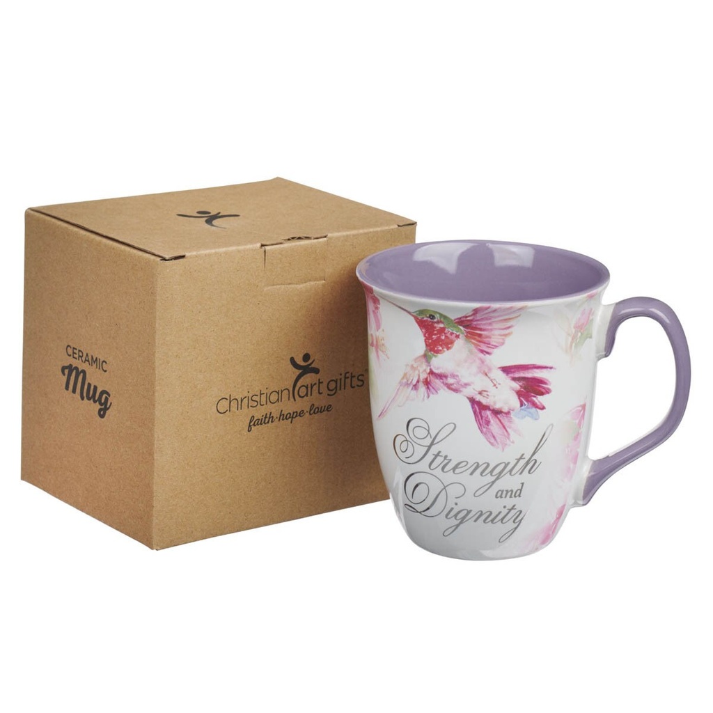Mug Hummingbird Strength & Dignity Purple