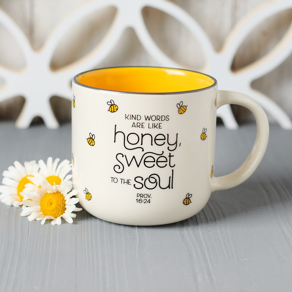 Mug Kind Words Are Like Honey White/Yellow