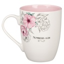 Mug Lord Bless You & Keep You Pink Floral