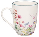 Mug Lord Is My Strength & Shield White Floral Meadow
