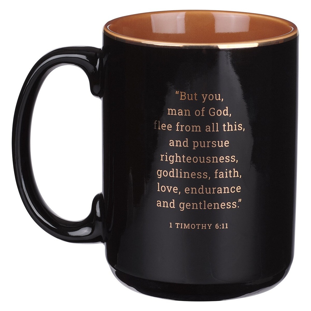 Mug Man of God Black & Brown 1 Tim 6:11