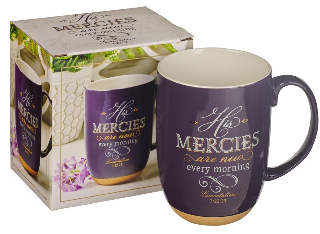 Mug His Mercies Are New Purple Clay Base