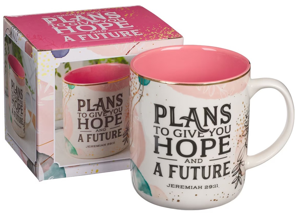 Mug Plans To Give You Hope & A Future Muted Waterolour
