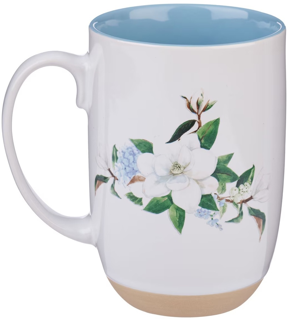 Mug Strength & Dignity Blue Floral Prov 31:25