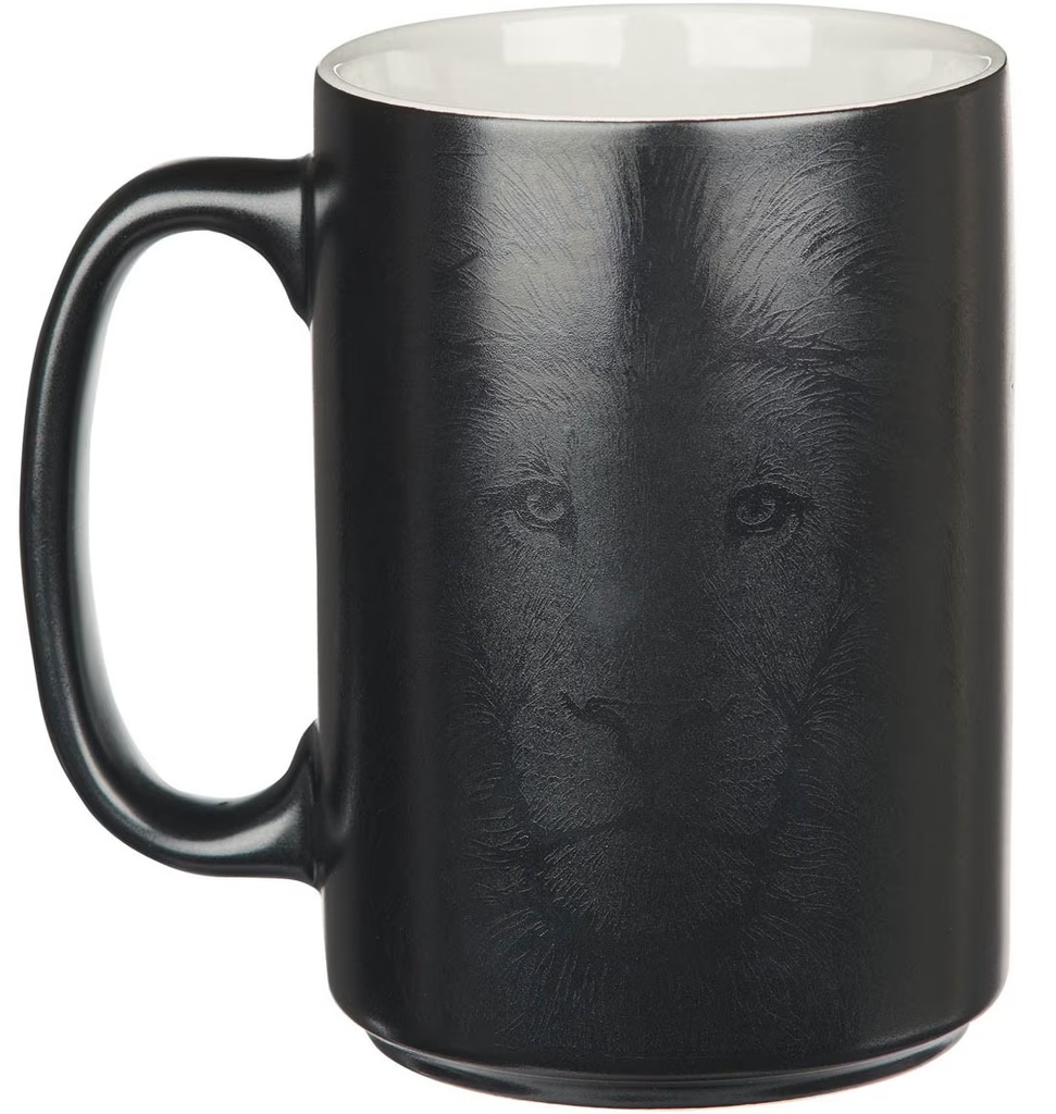 Mug Strong & Courageous Black Lion