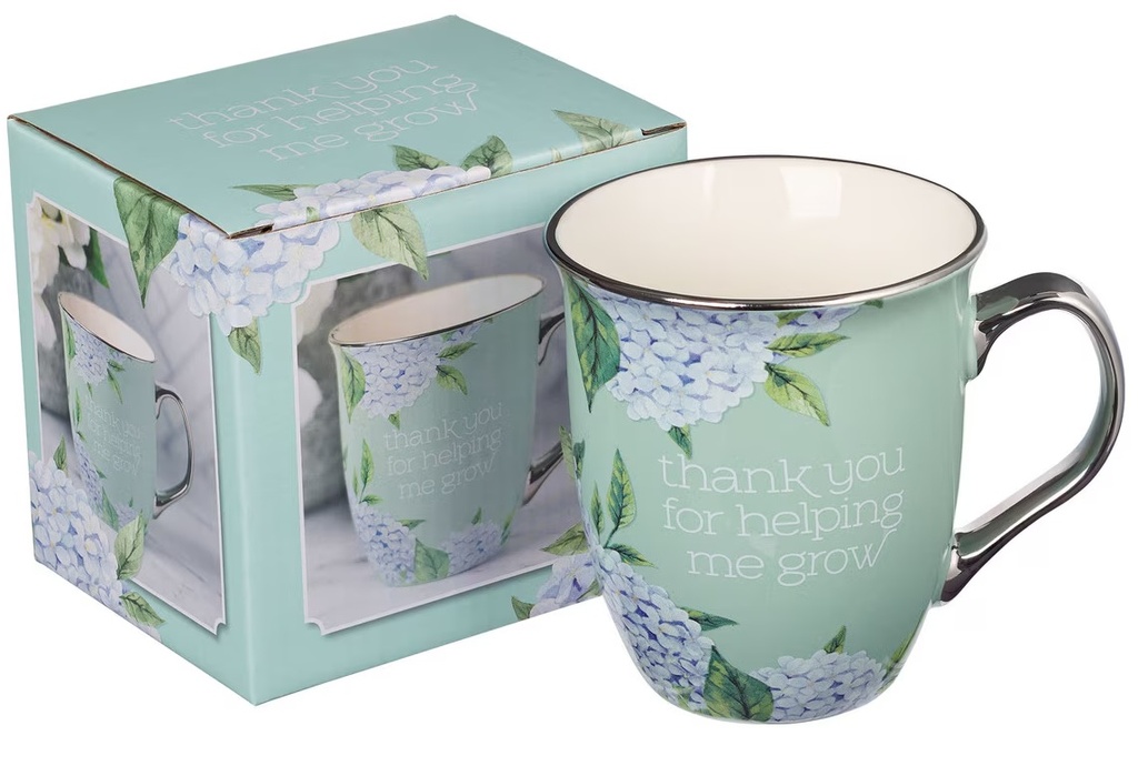 Mug Thank You For Helping Me Grow Hydrangea