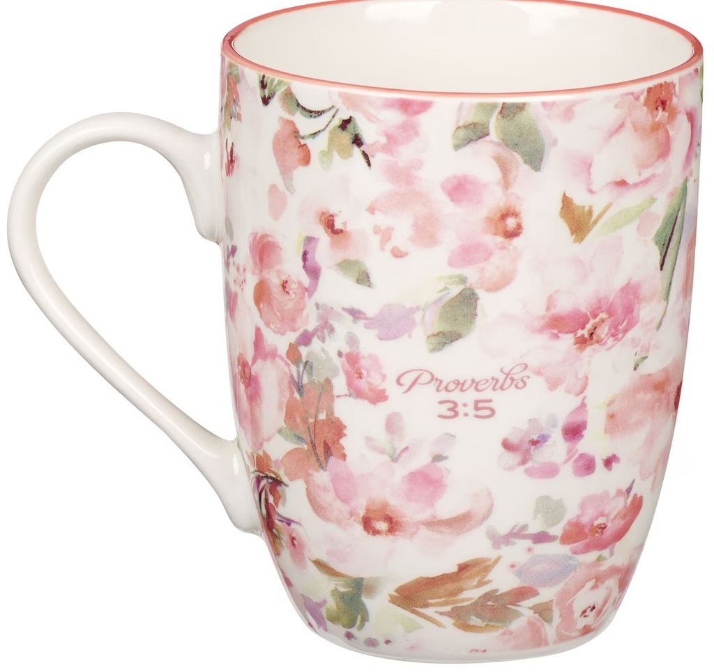 Mug Trust In Lord Pink Watercolour Floral (12/24)
