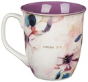 Mug Trust In The Lord Purple Bloom Ceramic