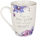 Mug Trust In The Lord Purple Floral