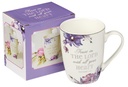 Mug Trust In The Lord Purple Floral