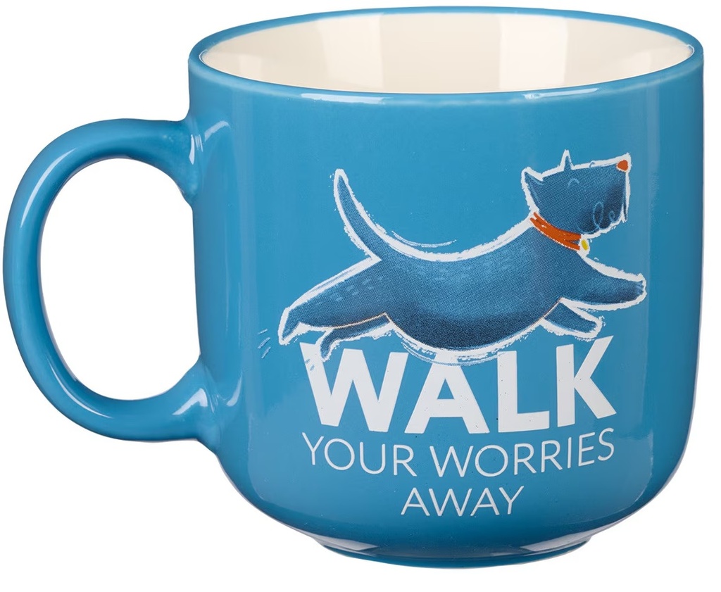 Mug Walk Your Worries Away Blue