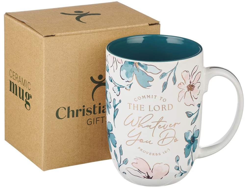 Mug Whatever You Do Teal Floral (02/25)