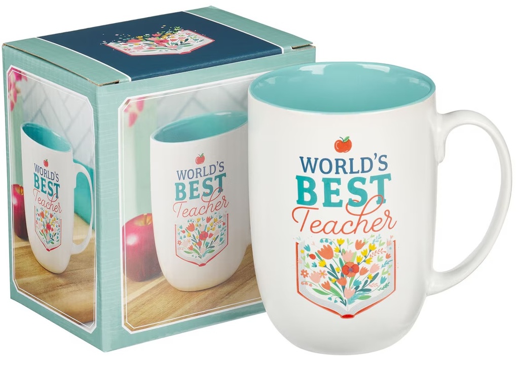 Mug World's Best Teacher Teal Interior