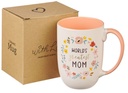 Mug Worlds Greatest Mom Peach Floral (02/25)