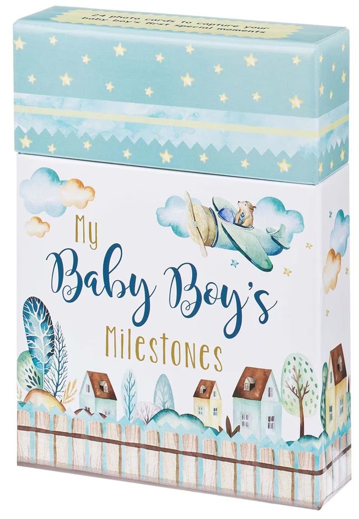 My Baby Boy's Milestones Blue Boxed