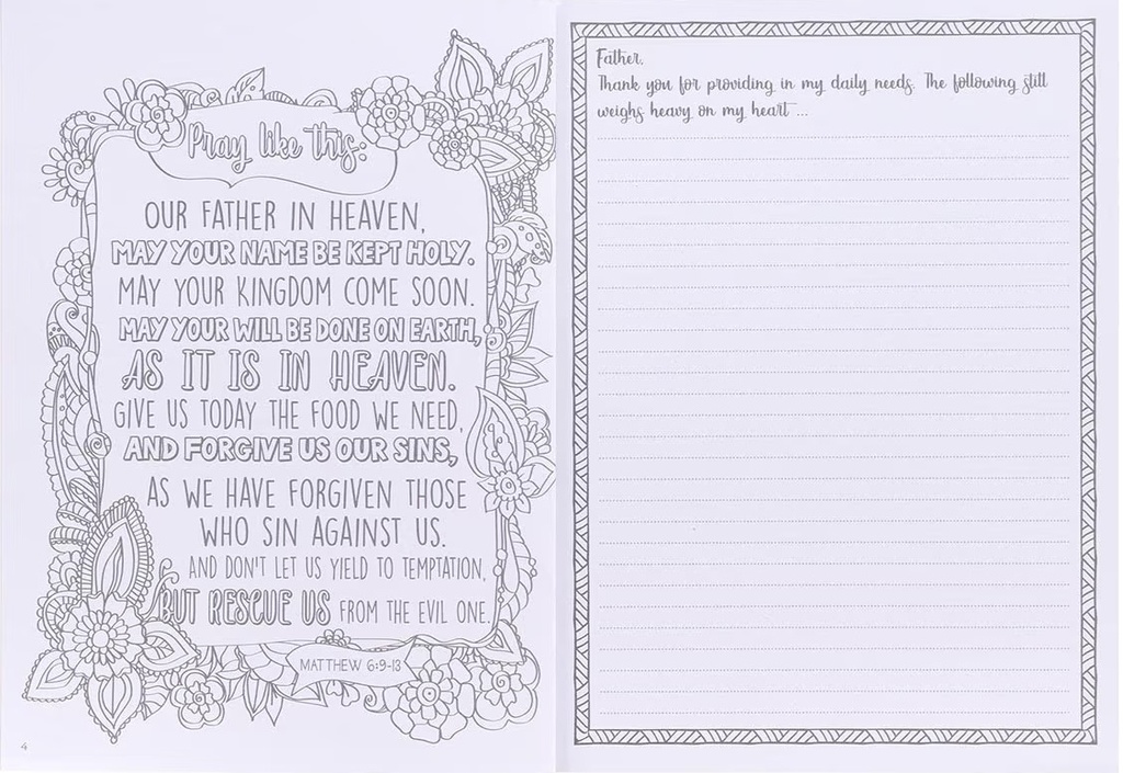 My Coloring Prayer Journal Floral