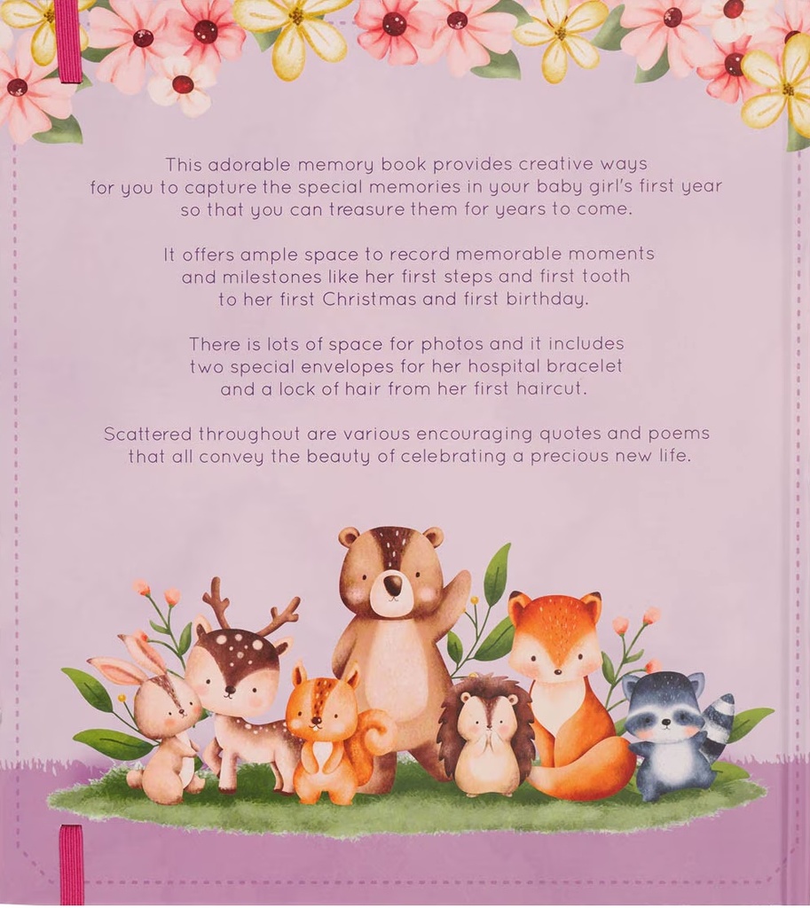My First Year Memory Book For Baby Girls