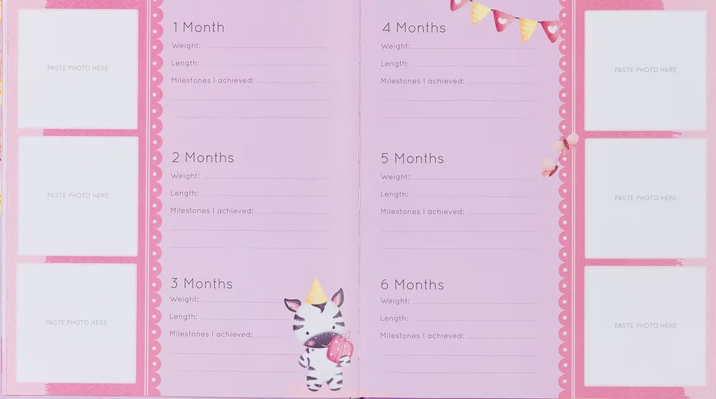 My First Year Memory Book For Baby Girls