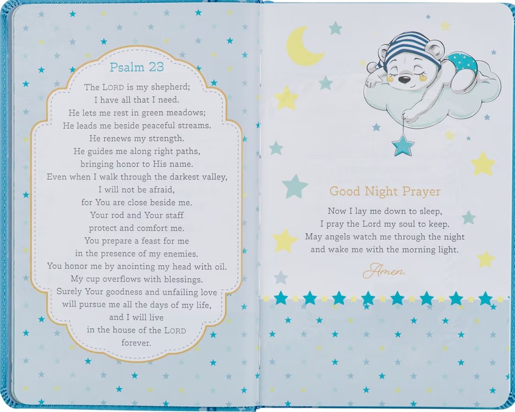 NLT Baby Keepsake Bible Blue Elephant