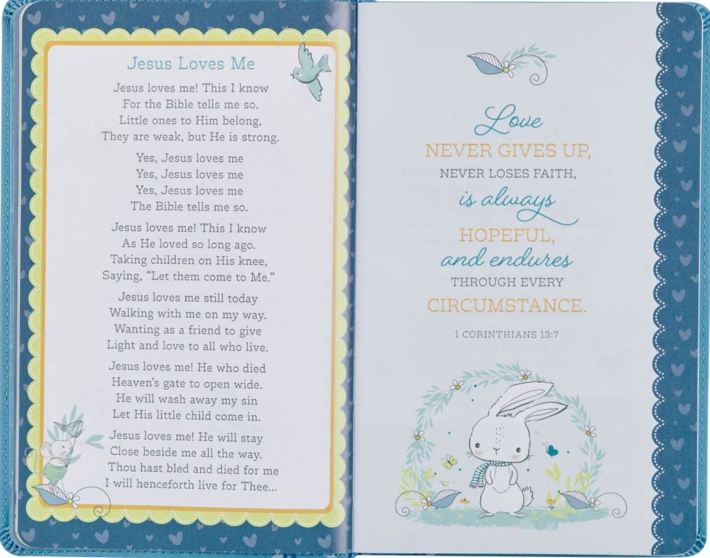 NLT Baby Keepsake Bible Blue Elephant