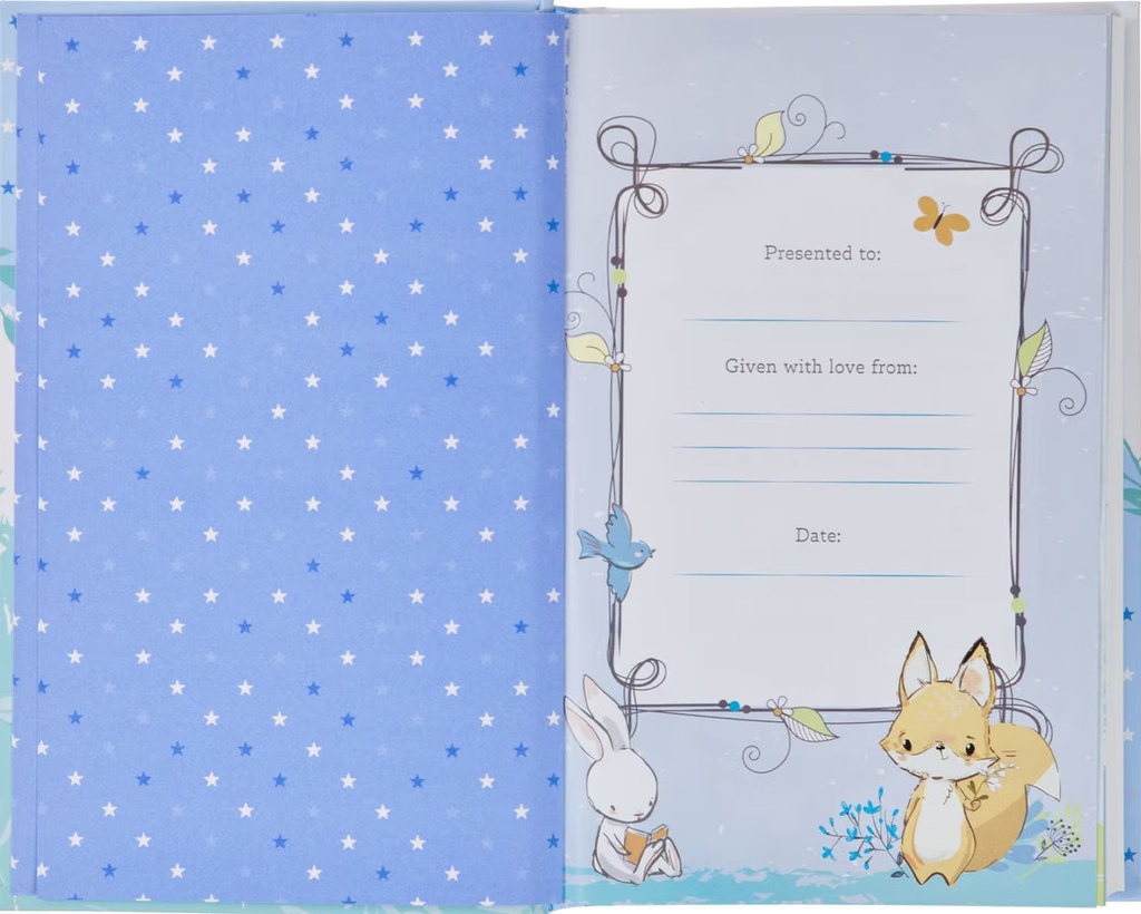 NLT Baby Keepsake Bible Blue Elephant Floral
