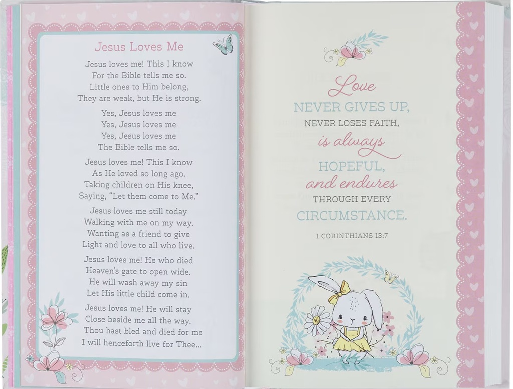 NLT Baby Keepsake Bible Blush Pink Deer
