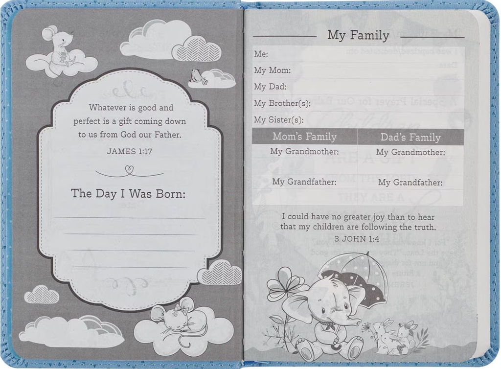 NLT Baby Keepsake Bible New Testament & Psalms Blue