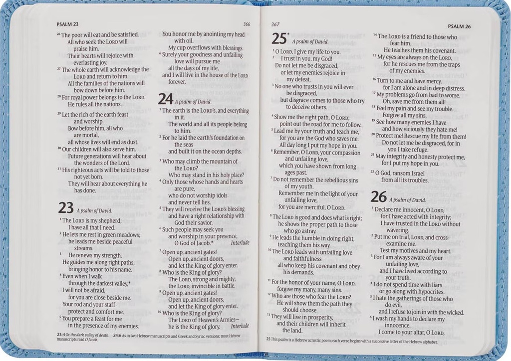 NLT Baby Keepsake Bible New Testament & Psalms Blue