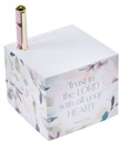 Note Block With Pen Trust In the Lord Purlple Bloom