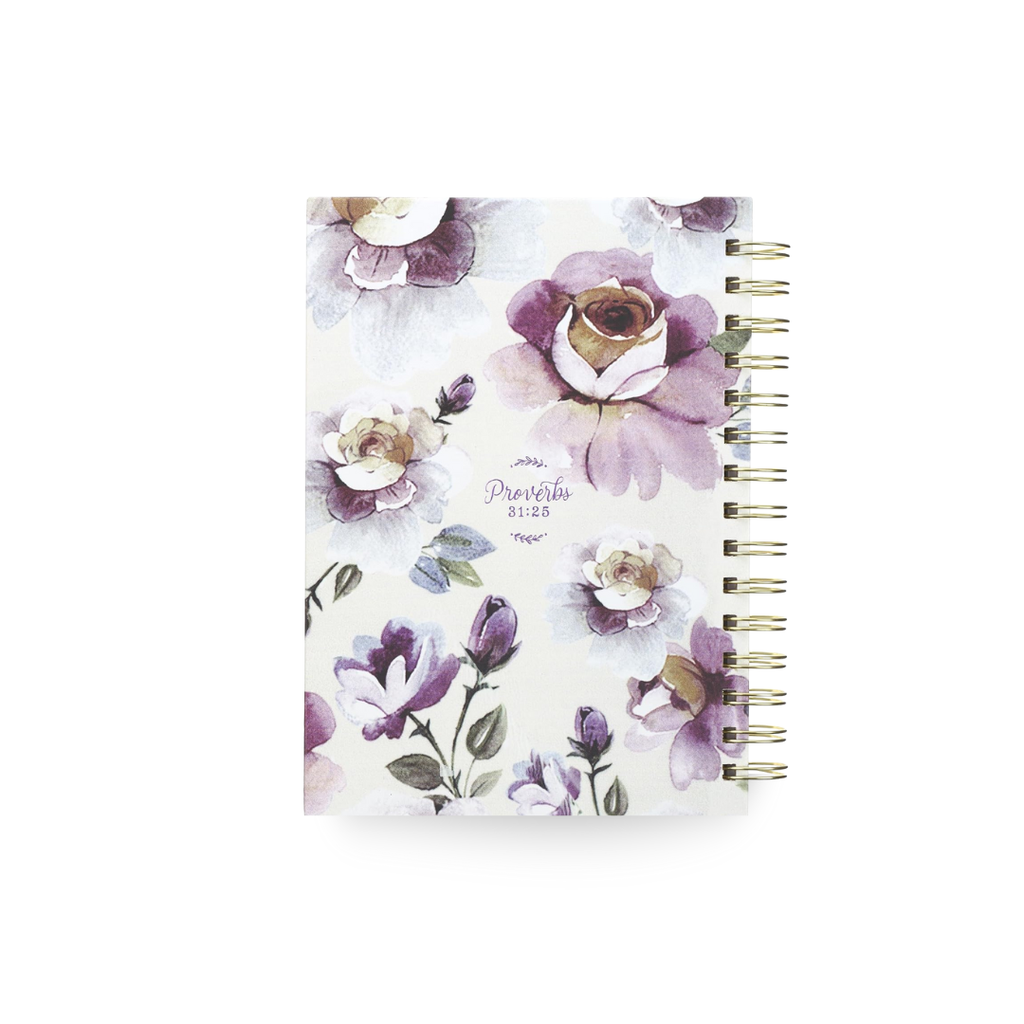 Journal Strength & Dignity Purple Rose Wirebound (01/25)