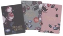 Notebook Set 3pc Be Still Midnight Blue Floral