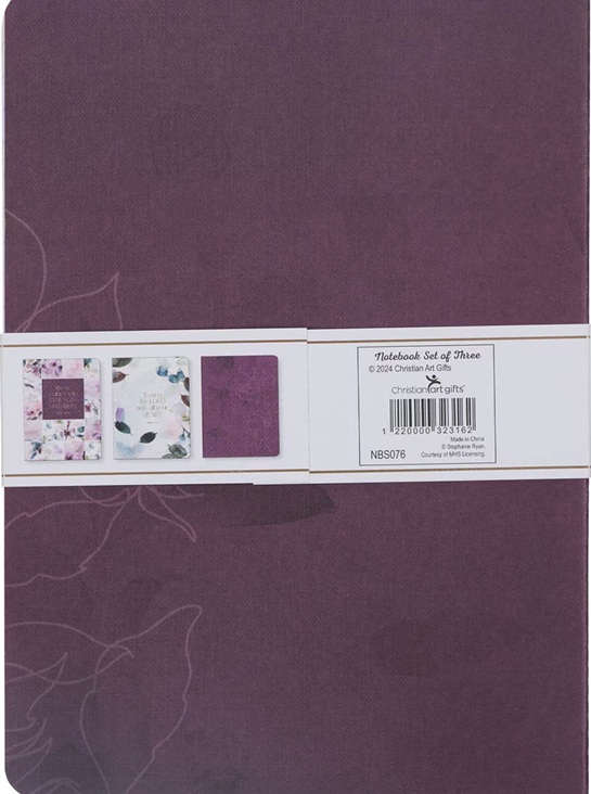 Notebook Set 3 She Is Clothed Pruple Bloom