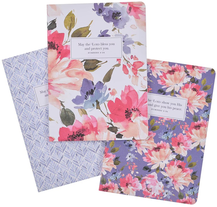 Notebook Set Bless & Protect You Floral Large 3/Set