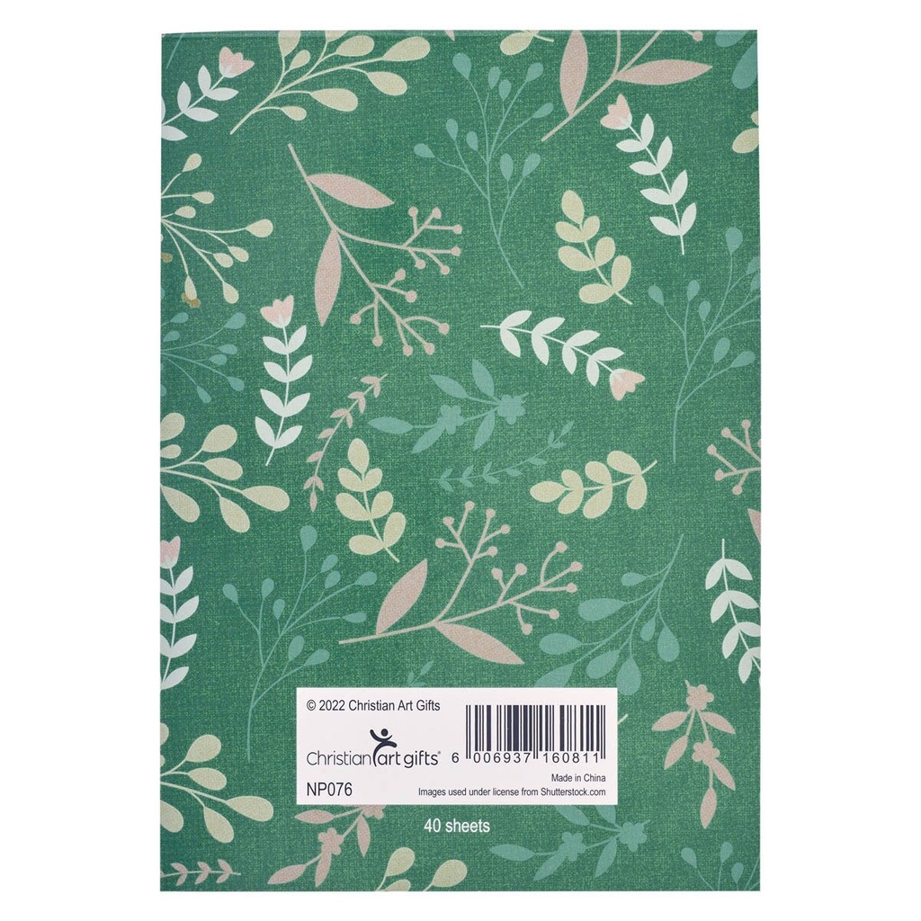 Notepad My Cup Overflows Teal Puppy