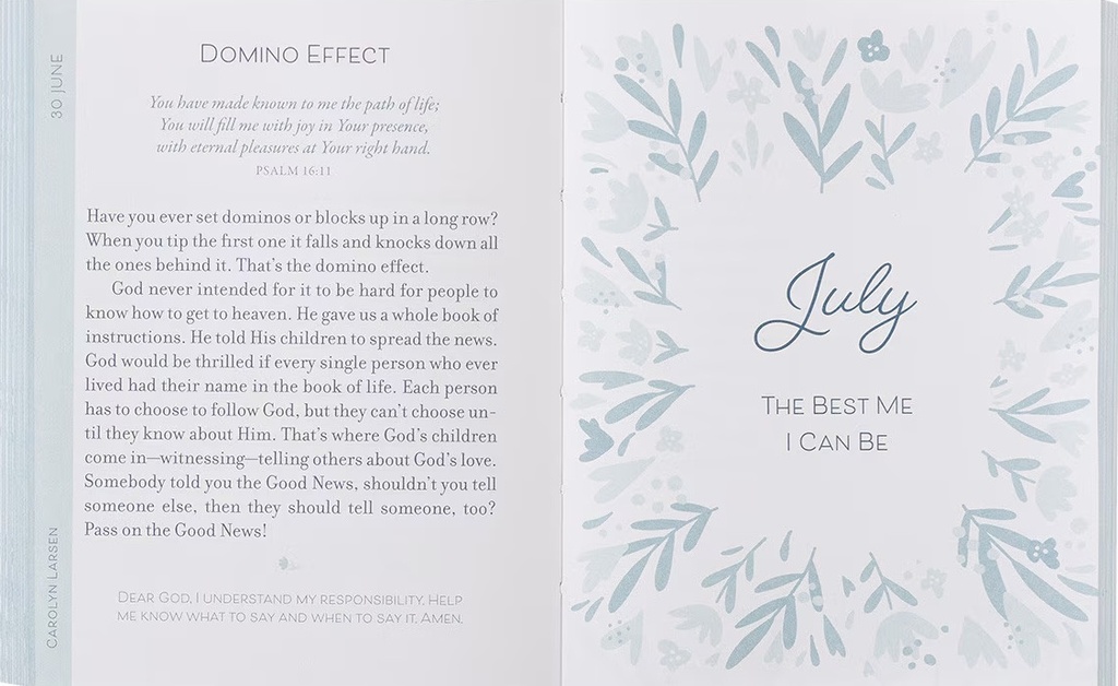 One Minute Devotions For Girls Pink Floral