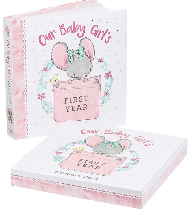 Our Baby Girl's First Year Memory Book w/Gift Box