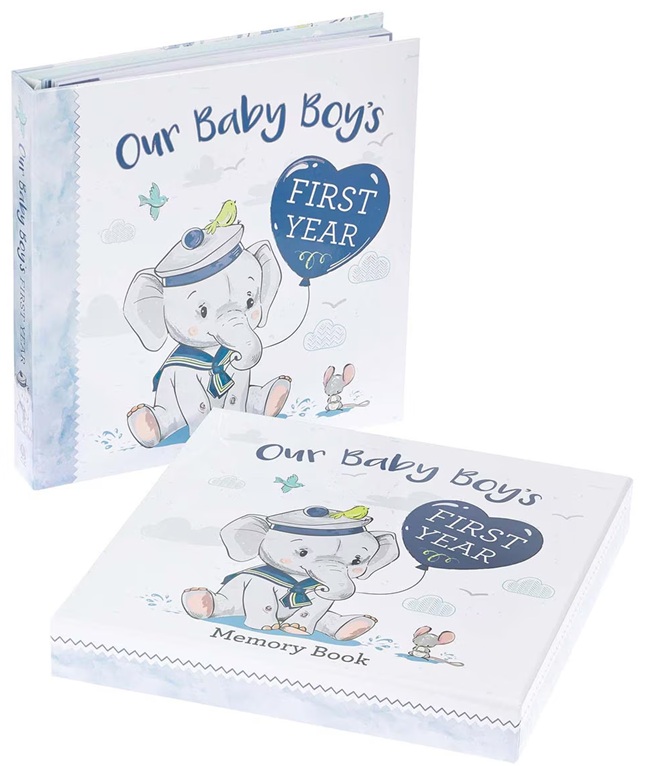 Our Baby Boy's First Year Memory Book w/Gift Box