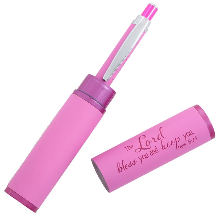 Pen & Case Set Lord Bless You Pink