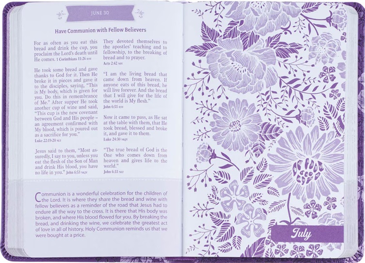 Pocket Bible Devotional For Girls Puple