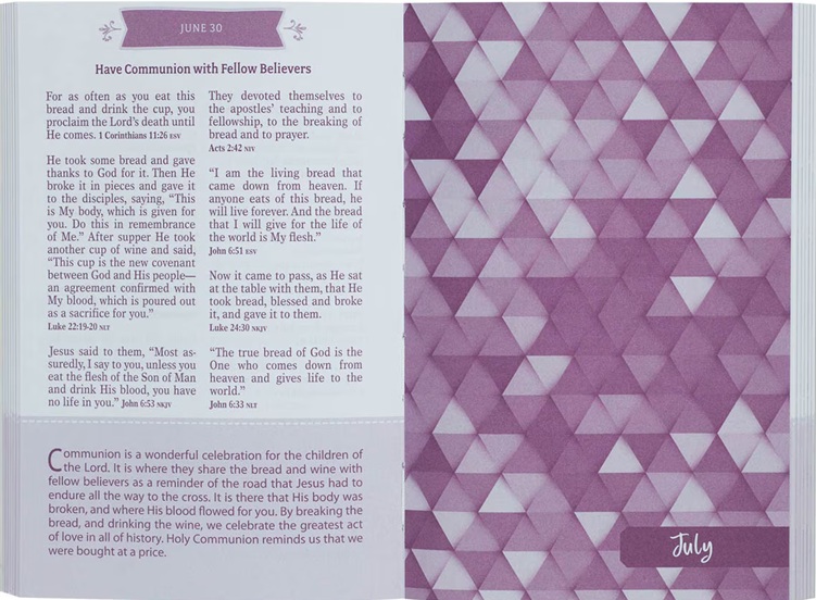 Pocket Bible Devotional For Girls Triangle Colours