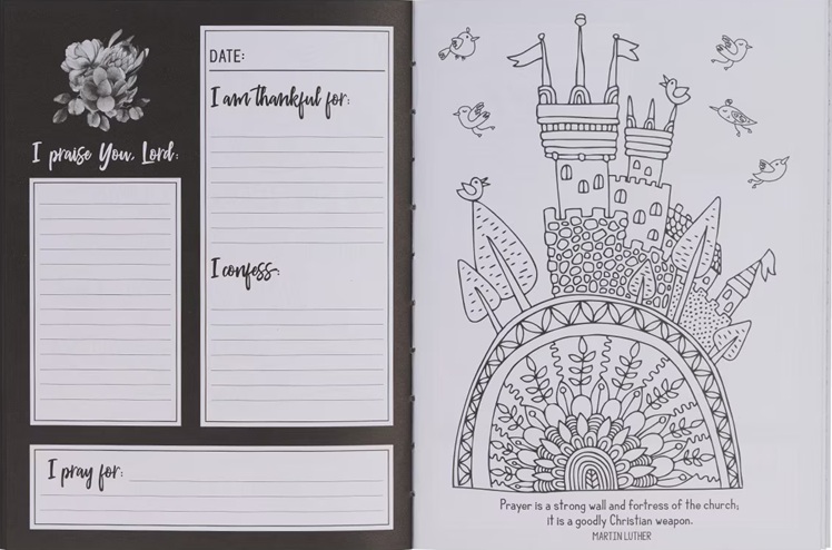 Pray More Worry Less Colouring Prayer Journal
