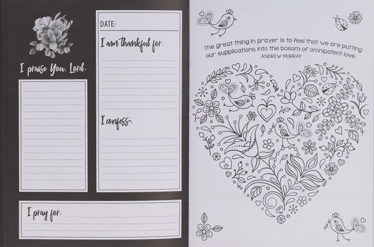 Pray More Worry Less Colouring Prayer Journal