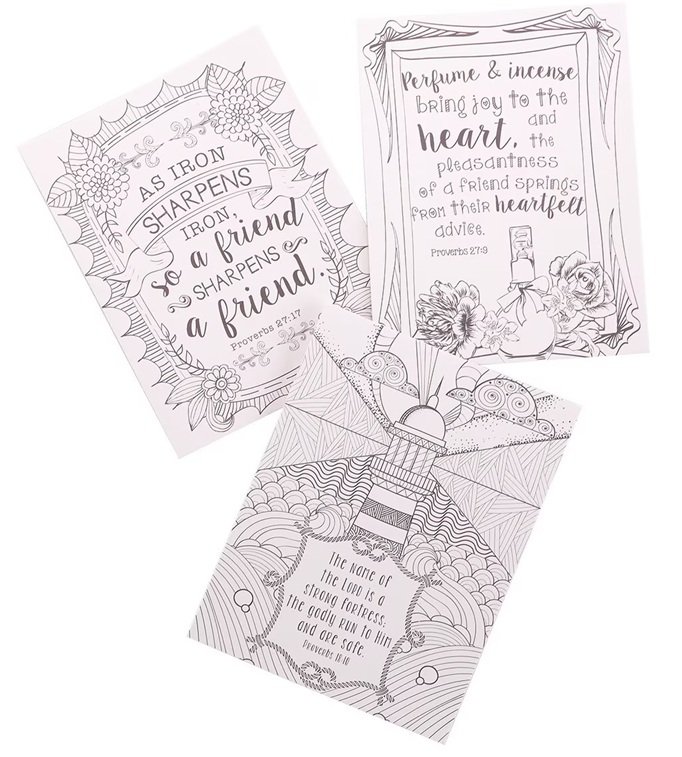 Proverbs In Colour Colouring Cards