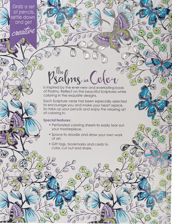 Psalms In Colour Colouring Book