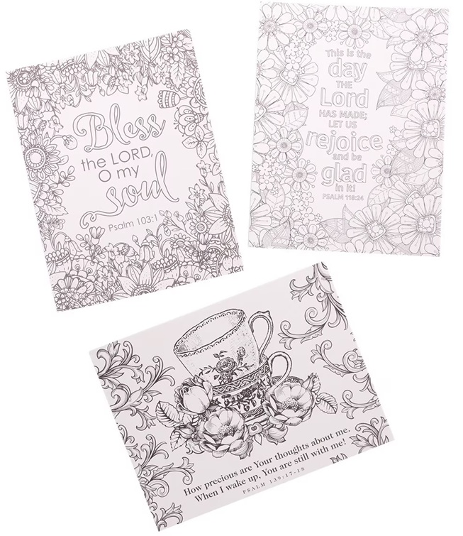 Psalms In Colour Colouring Cards