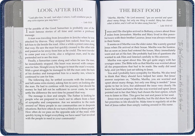 Words of Jesus 366 Devotions Blue