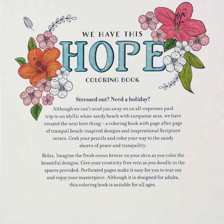 We Have This Hope Colouring Book