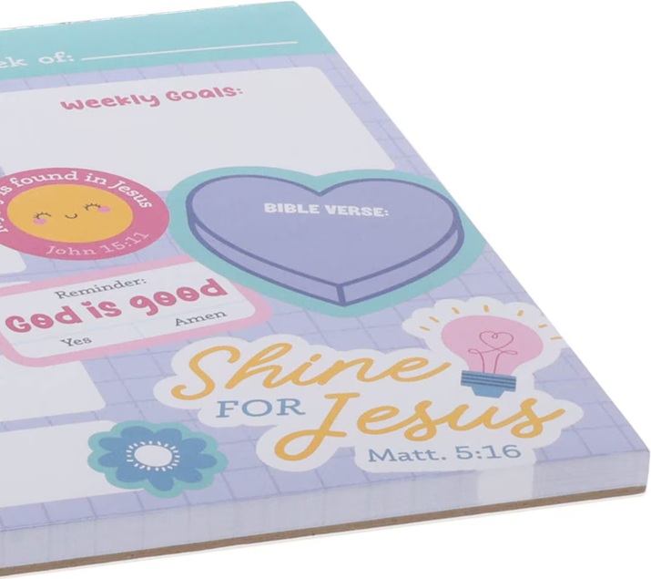 Weekly Planner Undated Shine For Jesus (01/25)