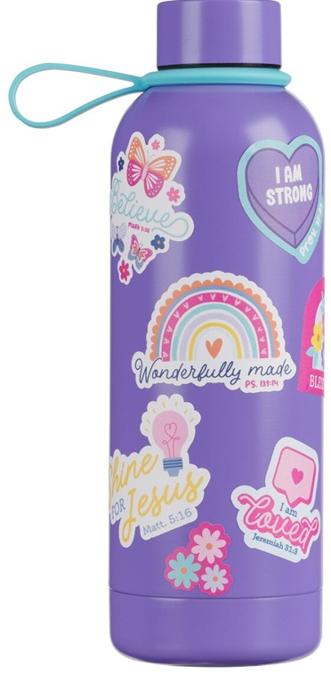 Water Bottle Wonderfully Made Stickers Purple SS (01/25)