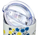 Tumbler Travel SS Kind Words Prov. 16:24 White/Flowers